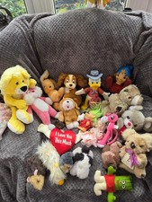 Vintage Soft Toy Plush Bundle Inc Donald Duck Bendy And Noddy