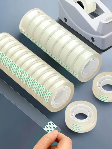 Clear transparent tape rolls - transparent,