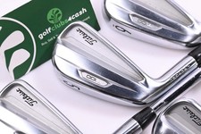 Left Hand Titleist T100 2021 Irons / 4-9i / Stiff Flex KBS $-Taper 120 Shafts