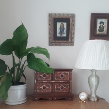 Lovely Eastern Small Chest of Drawers With Hand Painted and Shell Inlay...