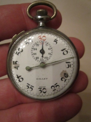 Vintage gallet stopwatch - stopwatch,