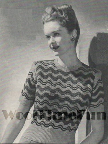 Knitting pattern vintage 1940s - pattern,