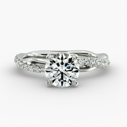Diamond ring engagement - engagement, gold