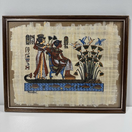 Hand painted egyptian papyrus - egyptian,