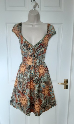 Fit flare dress hippie boho - &,