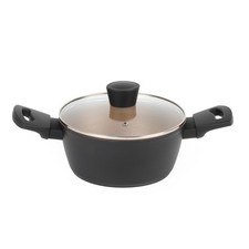 Russell Hobbs Stockpot Non-Stick 20cm Dishwasher Safe Black/Gold Casserole Pot