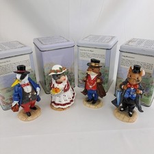 Tales of Honeysuckle Hill Ceramic Figurines x4 Regency Fine Arts 2002