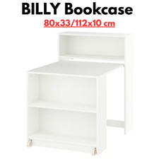 BILLY Bookcase with Foldable Table Desk Space Saving Storage Bookshelf