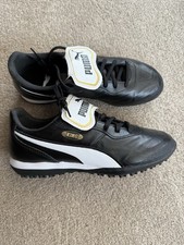 Puma King Astro Turf Trainers Puma TF Leather Football Trainers Black Size 6