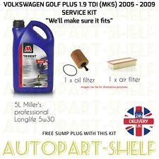 VOLKSWAGEN GOLF PLUS 1.9 TDI 05-09 SERVICE KIT (MK5) DIESEL OIL & AIR