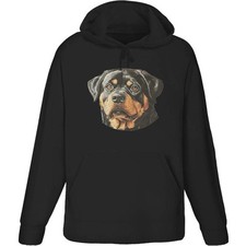 'Rottweiler Dog Portrait' Adult Hoodie / Hooded Sweater (HO053965)