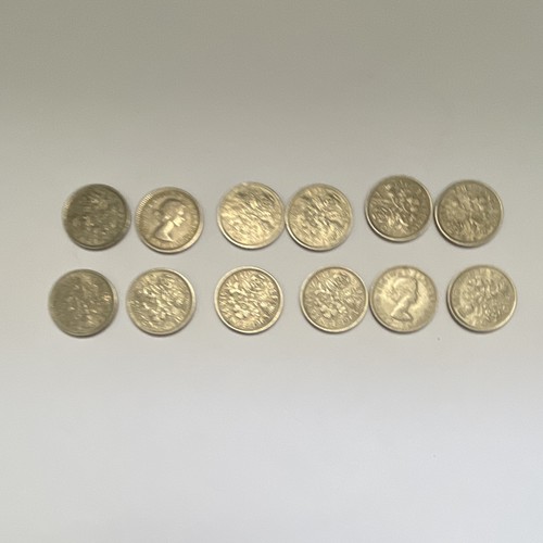 British sixpence coins from - british,