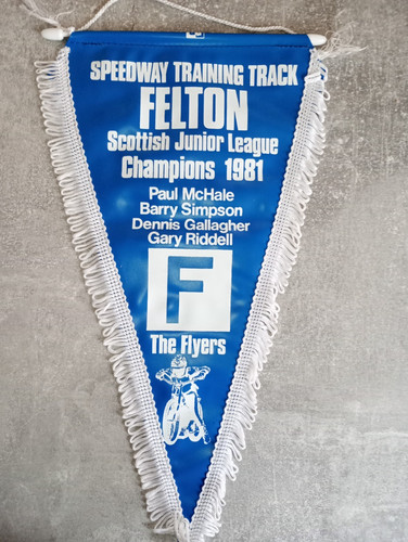 1981 felton speedway pennant - felton,