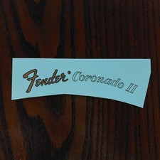 Fender Coronado II - Guitar Headstock Waterslide Decal - Gold and Black