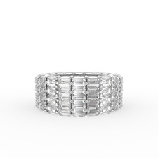 18K White Gold Baguette
