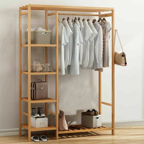 Bamboo garment rack - garment,