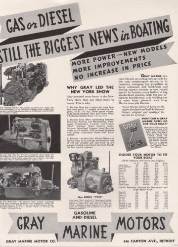 1940 gray marine motorboat - motorboat, gas