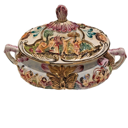 Tureen capodimonte xixème - tureen,