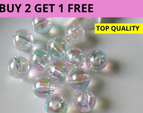 600 clear round beads - round, ab