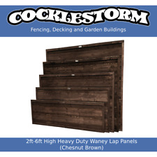2ft-6ft High x 6ft Wide Heavy Duty Waney Lap Timber Garden Fence Panel