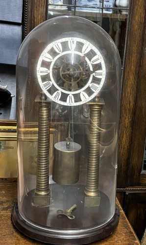 Skeleton clock with glass - skeleton,