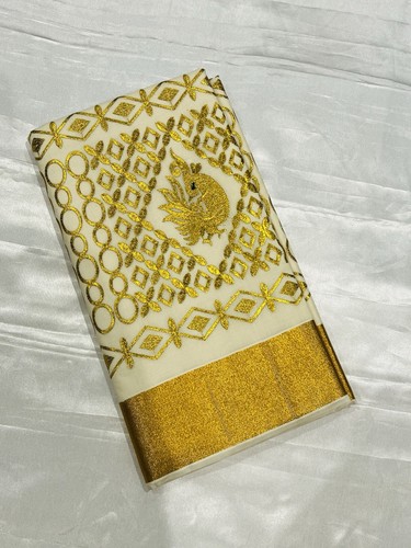 Kerala kasavu sacred sari - kasavu,