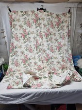 Pair Horrockses 50/50 Cot/Poly Multi Colour Flora Unlined Curtains 70"D 63" W ea