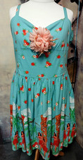 22 LINDY BOP DRESS MISTY TEAL