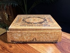 Vintage Inlaid Wood Swiss Musical Jewellery Box Restoration Project 1960s