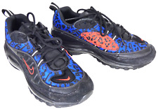 Nike Trainers Air Max 98 Leopard Blue Black BV1978 001 EU 38 UK 4.5 Kids Youth