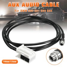 3.5mm AUX Audio Input Kit Adapter for BMW E60 E61 E63 E64 12Pin Music Cable Wire