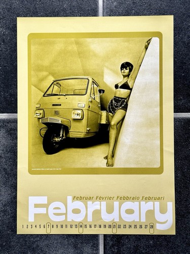 Vintage lambretta calendar - vintage,