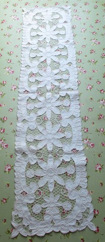 Antique vintage cream linen - vintage,