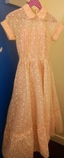  Vtg 1950’S ORGANDY FLORAL