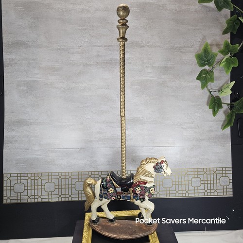 Vtg cast iron carousel horse - vtg,