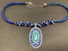 BUCKINGHAM ENAMELED COSTUME JEWELLERY WITH STUD DROP EARRINGS BOXED