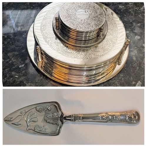 Set silver plate - 6,