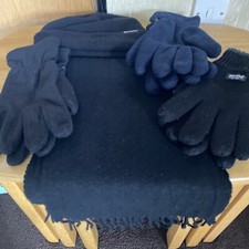 Blackrock beanie hat + 3  pairs of thinsulate gloves size L-XL And Scarf