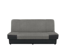 GREY 3 SEATER SOFA BED WITH STORAGE, BONELL SPRINGS, DOUBLE BED, WERSALKA ANIA