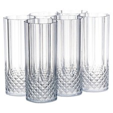 6x Crystal Glasses Tall Glass
