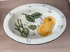 Beautiful Ceramic Hand Painted Pasta Dish - 36 Cms X 26 Cms X 7 Cms High