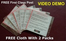 6 Jeweller's Rouge Polishing Cloths For Cleaning Gold & Silver Coins Silverware