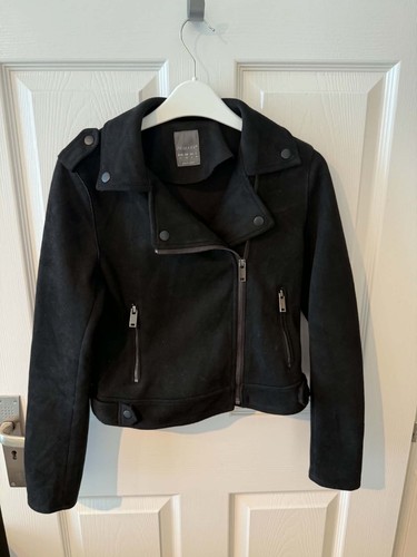 Primark black faux suede - faux, biker