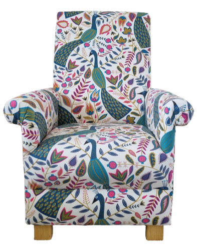 Fryetts peacocks fabric - peacocks, adult