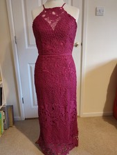 Chi Chi Long Cerise Gown Size 12