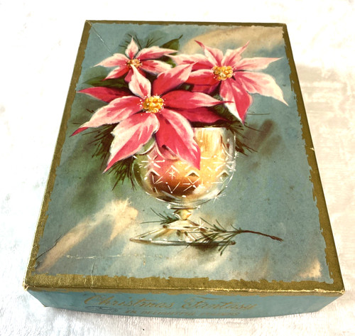 Vintage christmas card - vintage, box