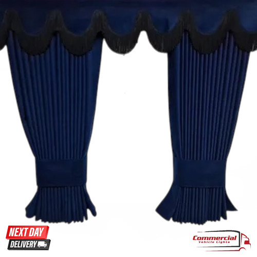 Navy blue truck curtains - navy,