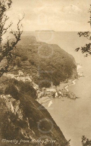 Clovelly vintage postcard - clovelly,