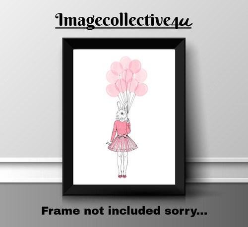 Rabbit animals pets a4 print - rabbit,