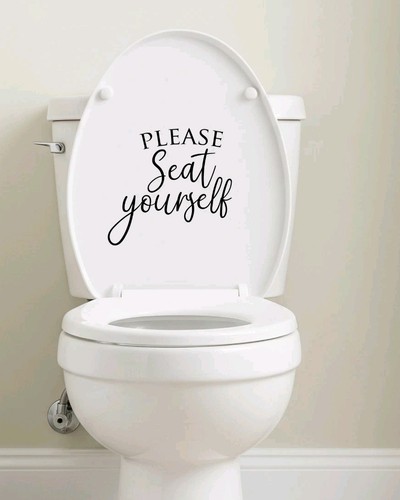 Please seat toilet sticker - seat,